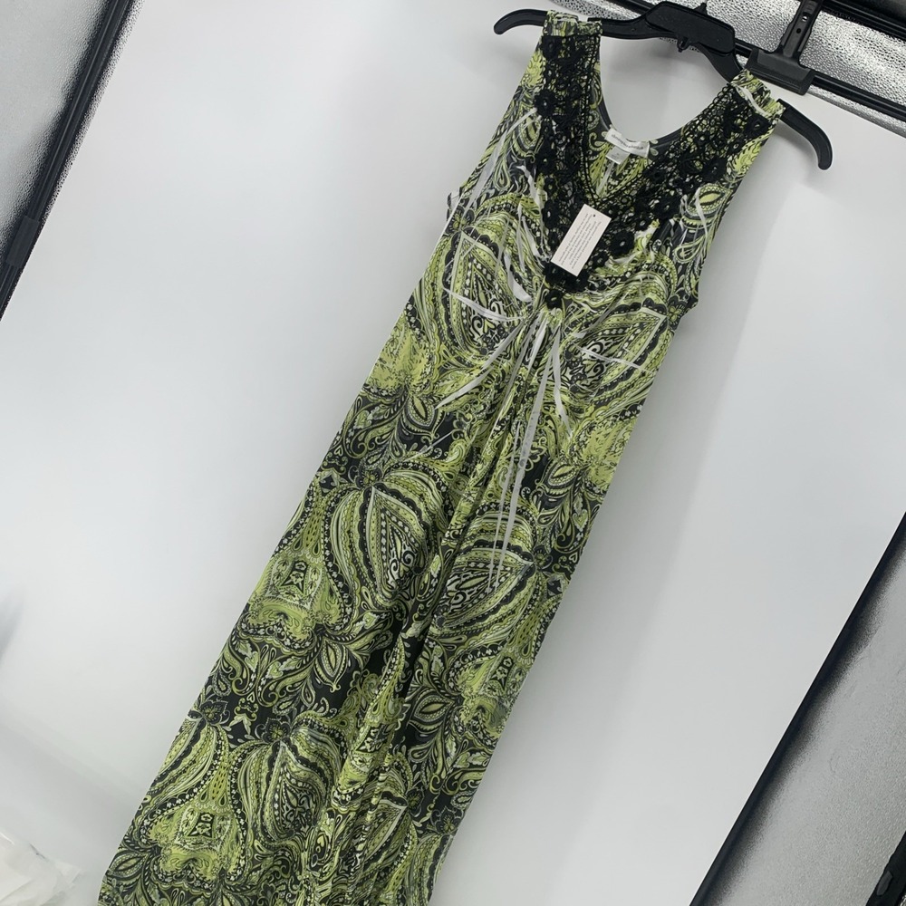 New Christopher & Banks Sleeveless V Neck Maxi Dress Women's Size Medium